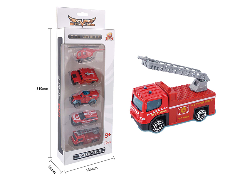 1:64 Slide Alloy Fire Engine Series