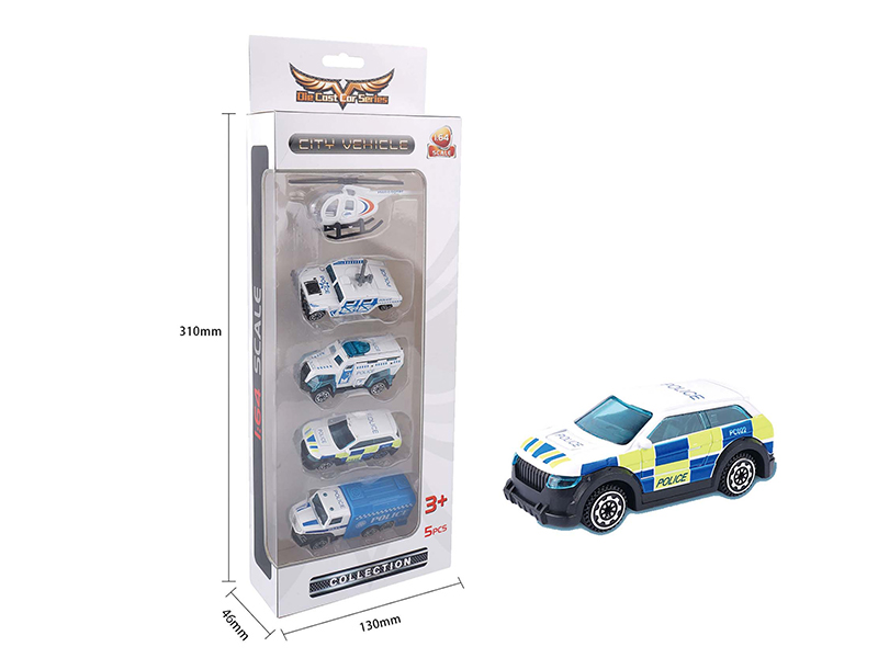 1:64 Slide Alloy Police Cars Series