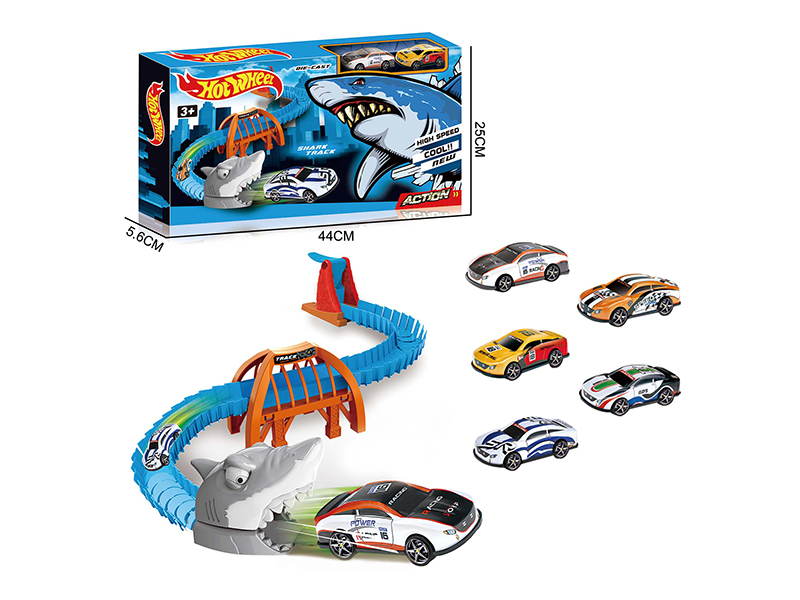 Dinosaur Track With Ejection Function(2 Iron Cars)