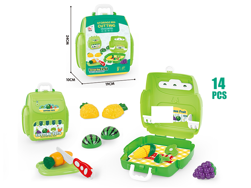 Storage Backpack Cutting Fruits And Vegetables Set 14pcs