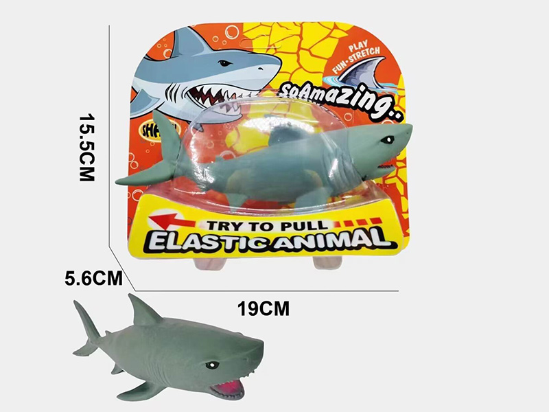 TPR Shark Elastic Animal Toy 1pcs