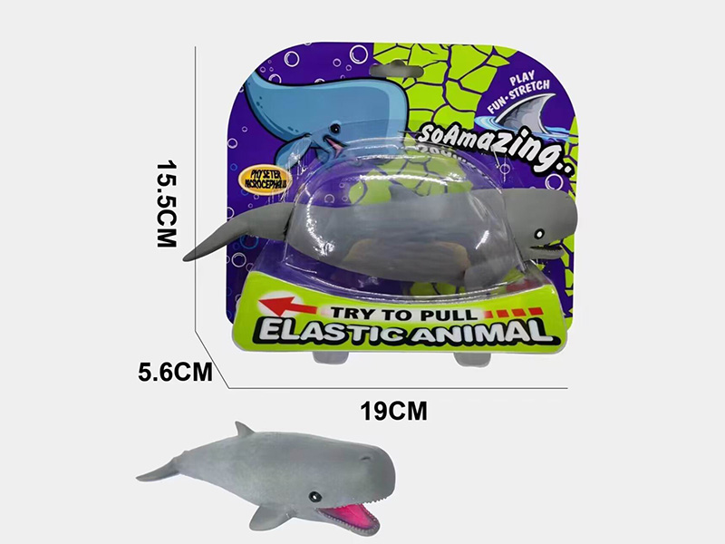 TPR Sperm Whale Elastic Animal Toy 1pcs