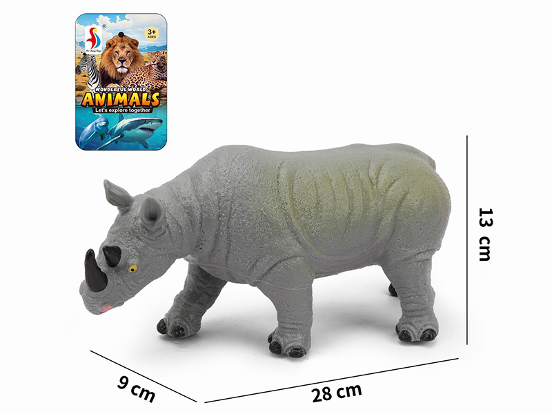 Vinyl Stuffed Cotton Rhinoceros