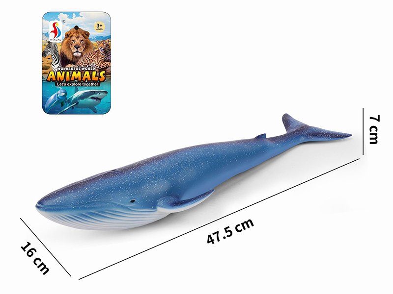 Vinyl Stuffed Cotton Blue Whale