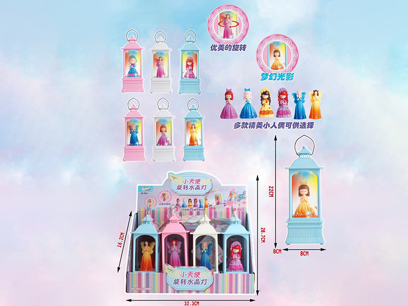 Princess Rotating Crystal Music Box  8PCS