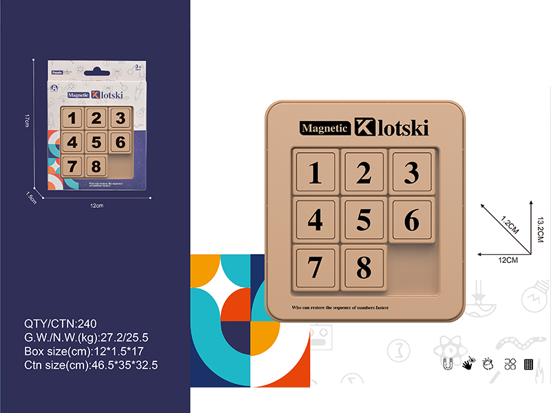 Magnetic Digital Klotski Sliding Block Puzzle Game