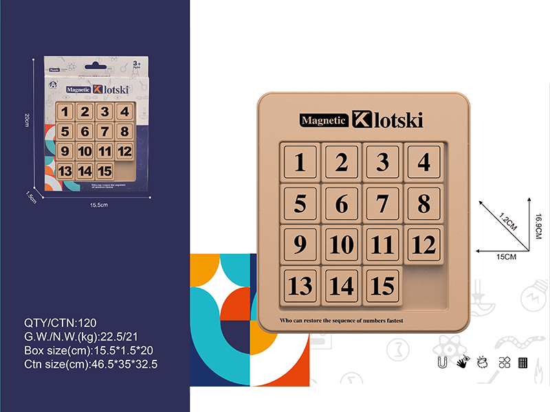 Magnetic Digital Klotski Sliding Block Puzzle Game