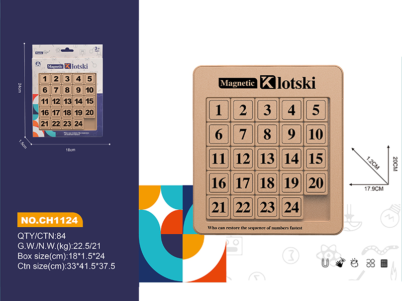 Magnetic Digital Klotski Sliding Block Puzzle Game