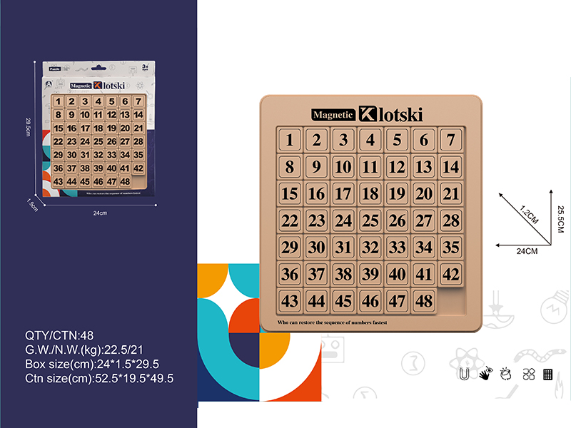 Magnetic Digital Klotski Sliding Block Puzzle Game