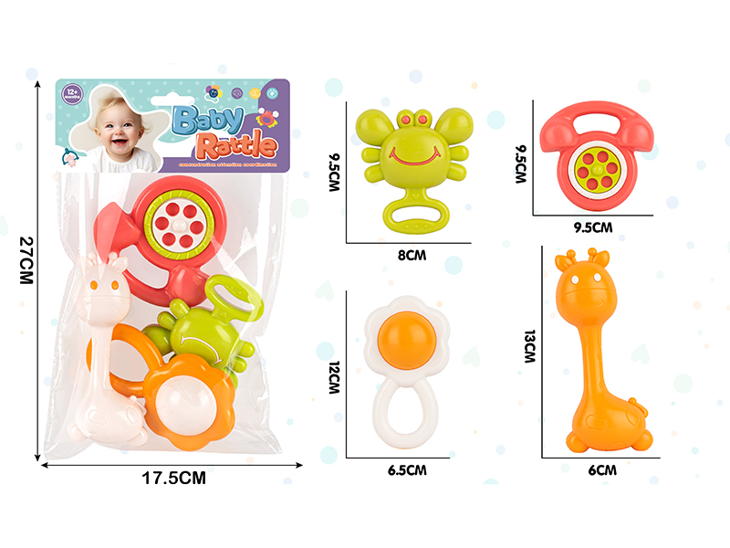 4PCS Baby Rattles