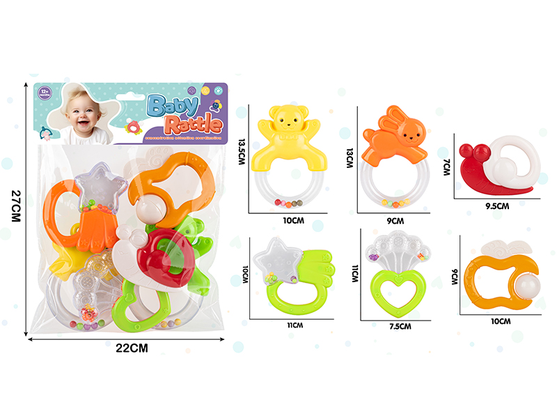 6PCS Baby Rattles
