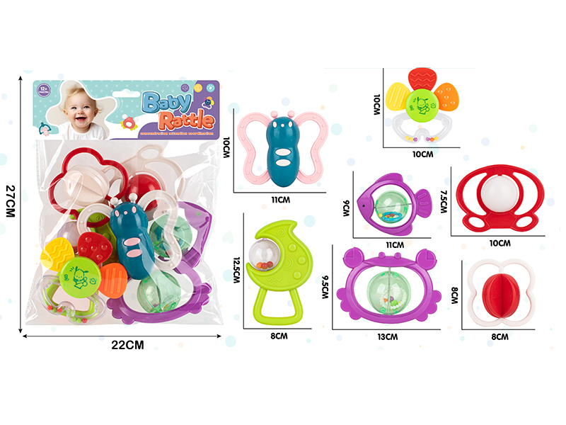 7PCS Baby Rattles