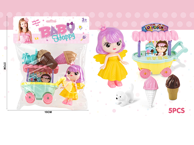 Cartoon Doll + Slide Ice Cream Truck