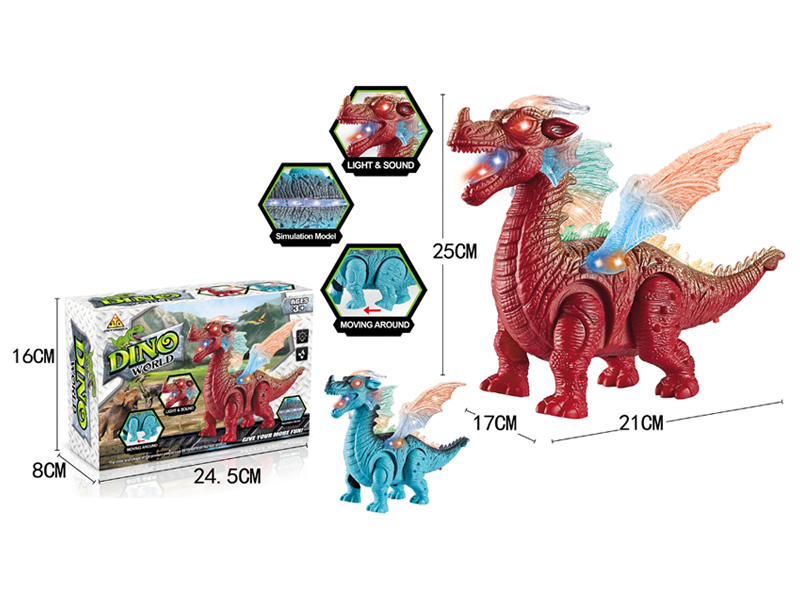 B/O Fire Dragon/Ice Dragon With Sound And Light