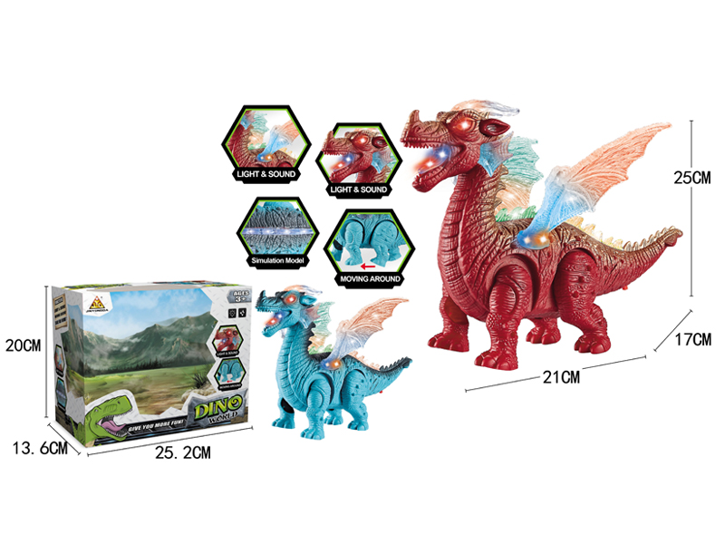 B/O Fire Dragon/Ice Dragon With Sound And Light