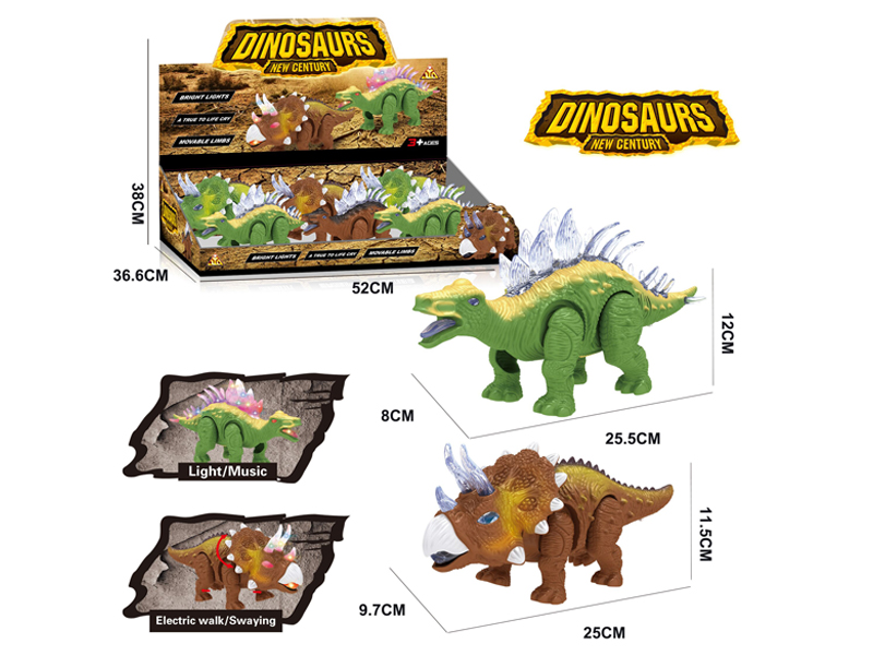 6PCS B/O Dinosaur
