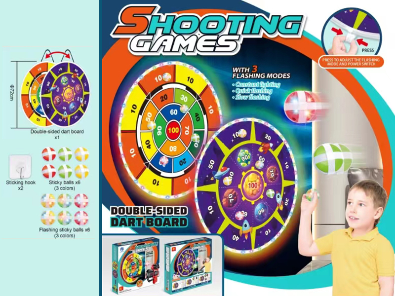 Double Sided Dartboard Shooting Game(With Light)