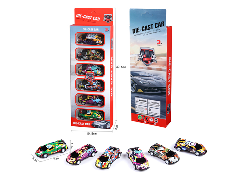 Urban Alloy Pull Back GraffitiSports Car