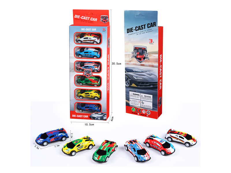 Flag Alloy Pull Back Sports Car