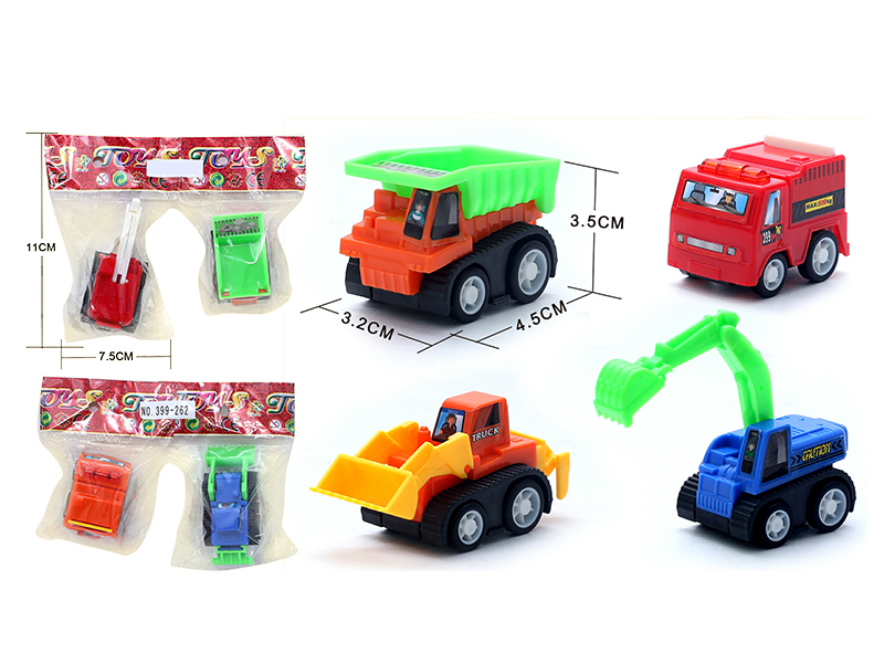 Pull Back Simulated Engineering Truck 1pcs