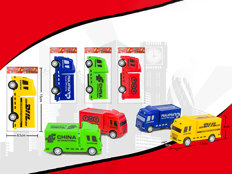 Pull Back City Express Delivery Truck 1PCS