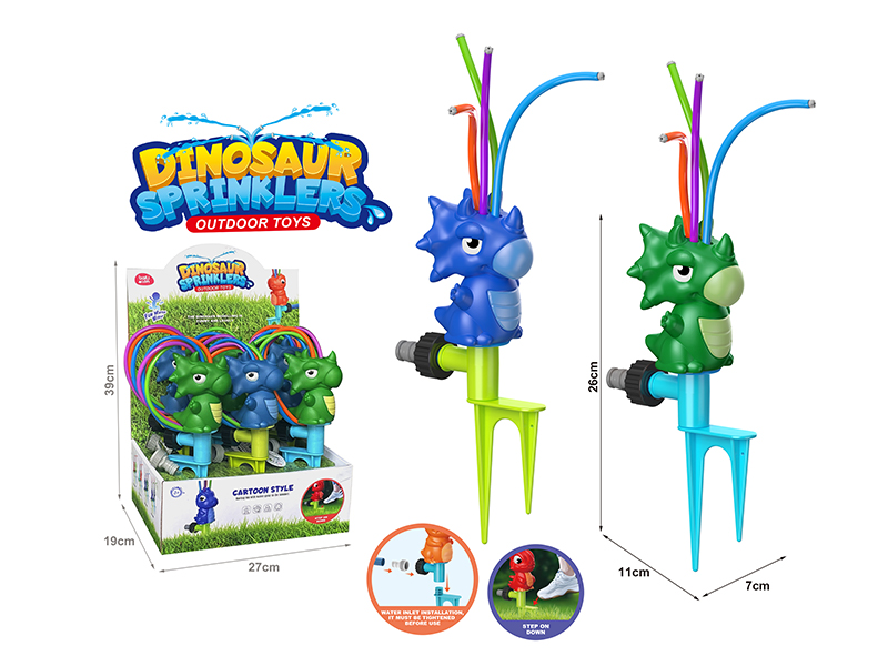 6PCS Triceratops Sprinkler Outdoor Toy