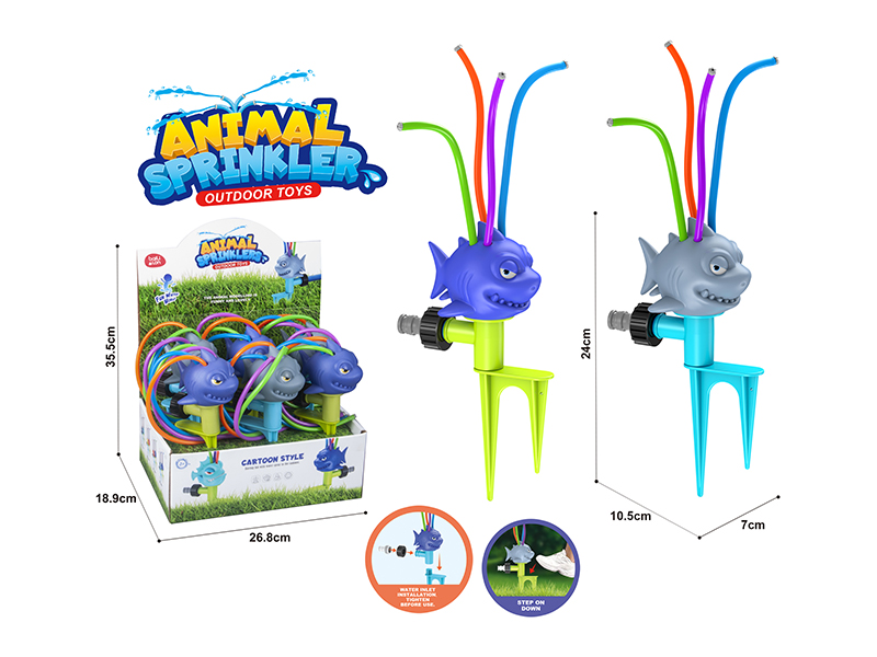 6PCS Shark Sprinkler Outdoor Toy