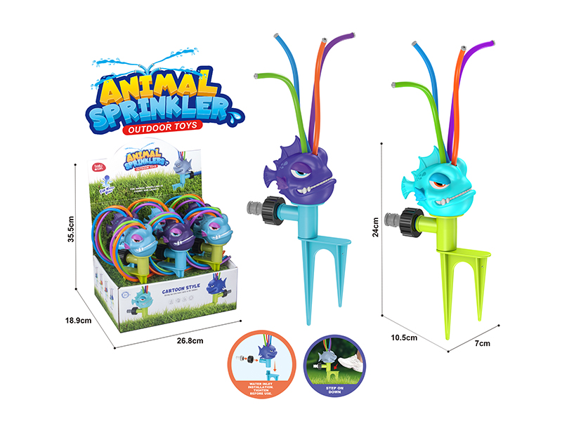 6PCS Lantern Fish Sprinkler Outdoor Toy