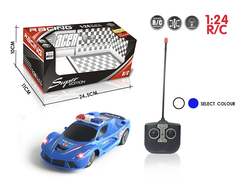 1:24 Ferrari 4-Channel Remote Control Police Car With Light