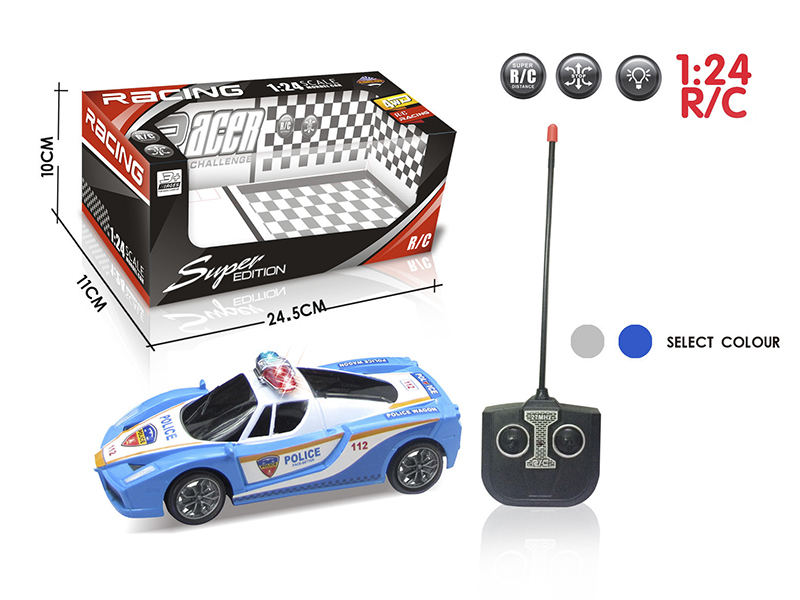 1:24 Ferrari 4-Channel Remote Control Police Car With Light