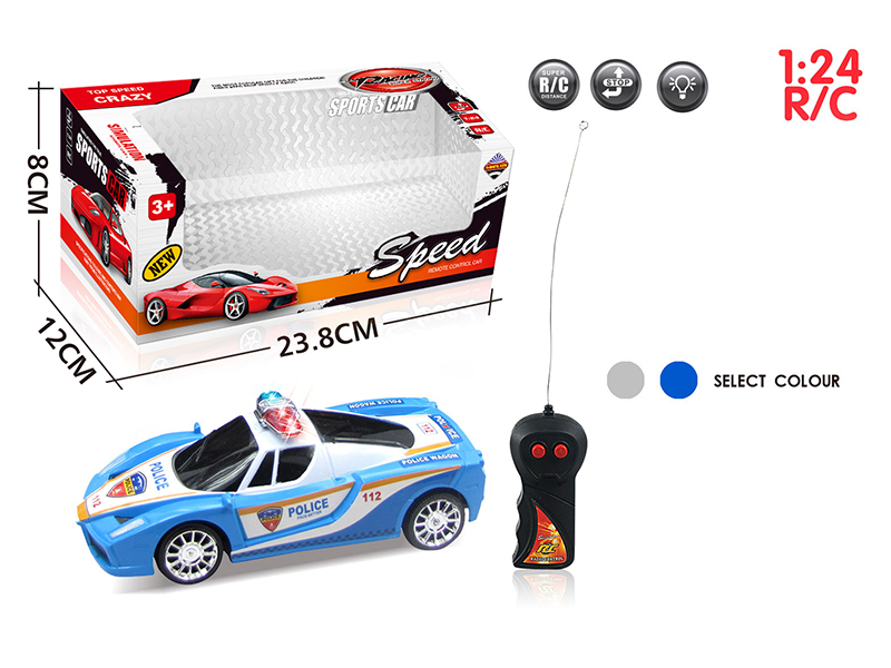 1:24 2-Channel Remote Control Police Car