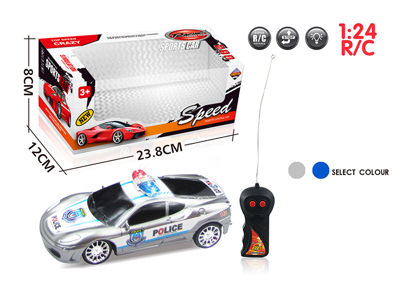 1:24 2-Channel Remote Control Police Car