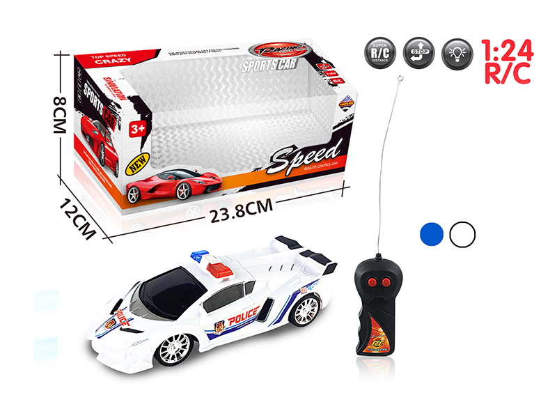 1:24 2-Channel Remote Control Police Car