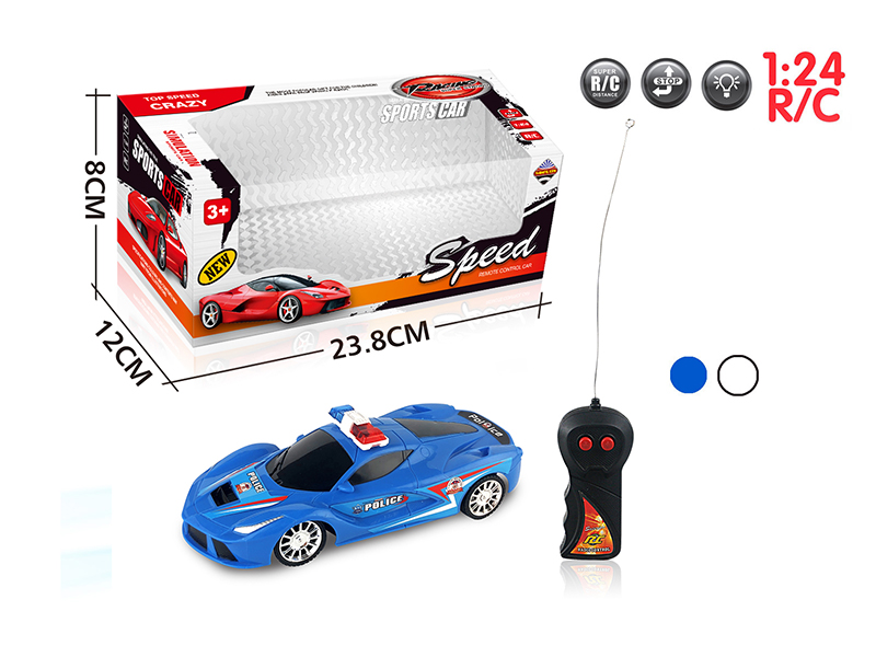 1:24 2-Channel Remote Control Police Car