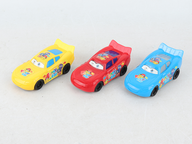 Pull Back Cartoon Car 3pcs