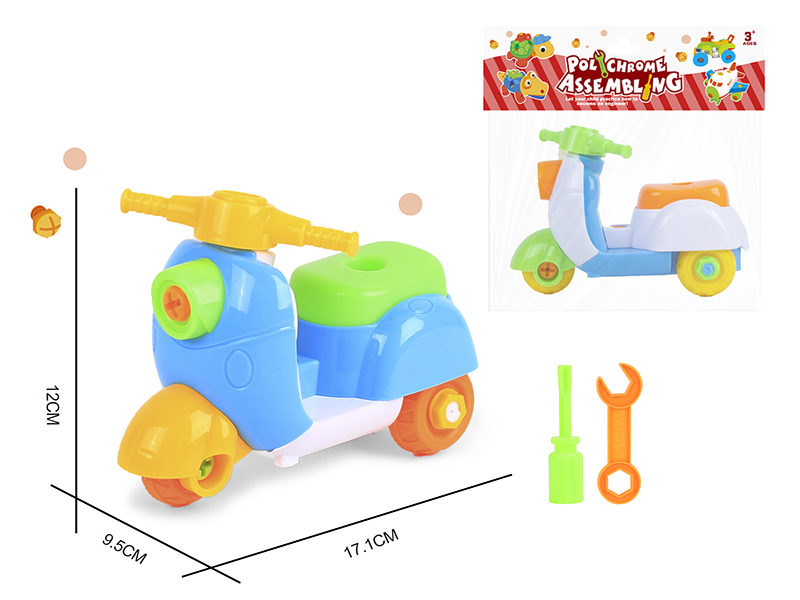 DIY Disassembly And Assembly Cartoon Motorcycle
