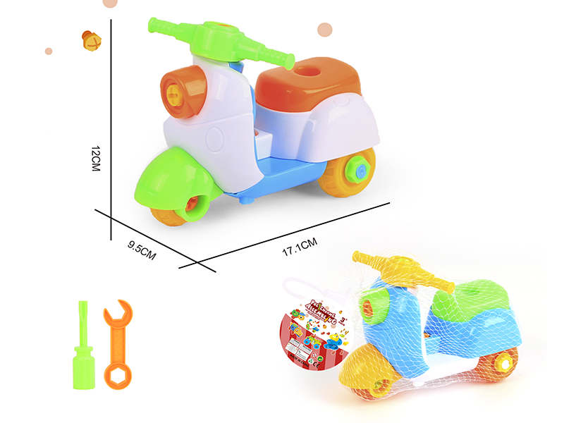 DIY Disassembly And Assembly Cartoon Motorcycle