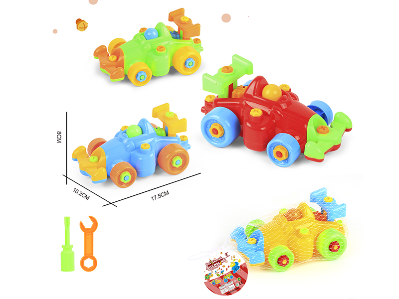 DIY Disassembly And Assembly Cartoon Racing Car
