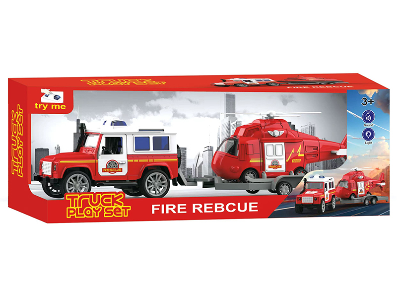 Friction Trailer Toy Set