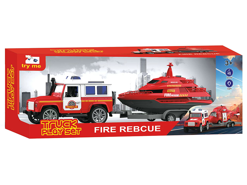 Friction Trailer Toy Set