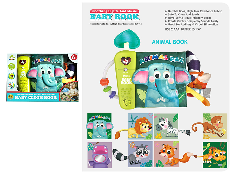 Forest Animals Cloth Book With Lights And Music