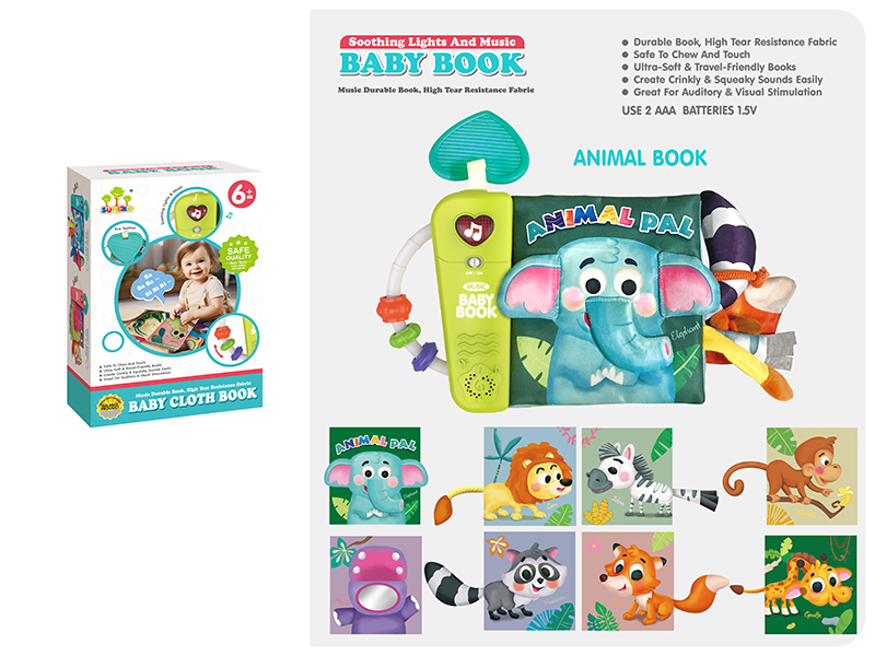 Forest Animals Cloth Book With Lights And Music