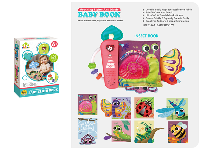 Insect Cloth Book With Lights And Music