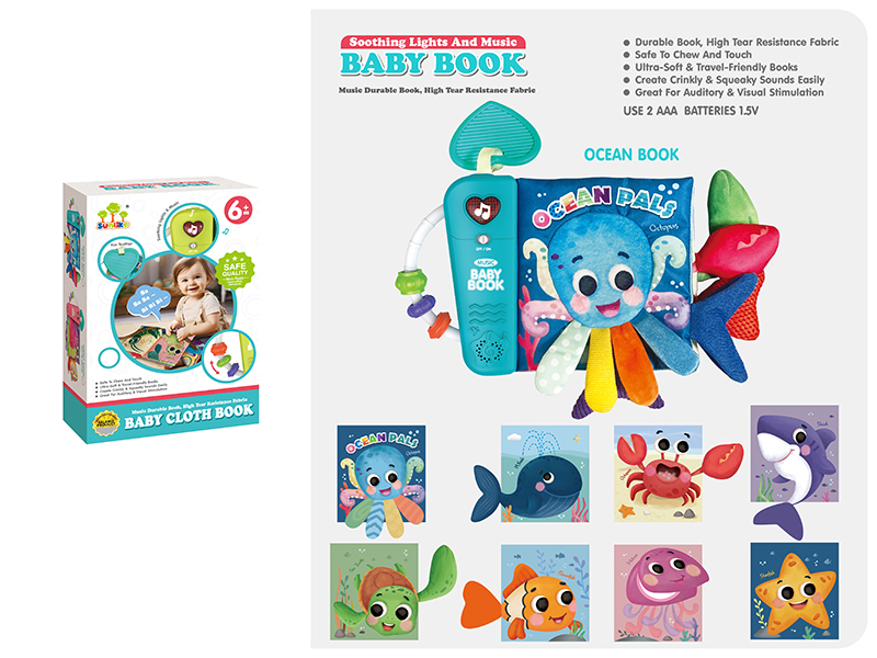 Ocean Animals Cloth Book With Lights And Music