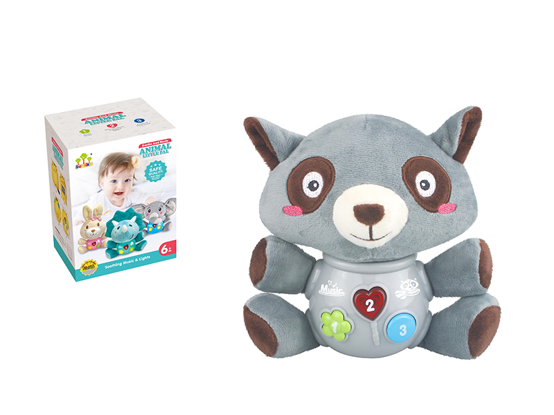 Soothe Toy Raccoon With Sounds And Music