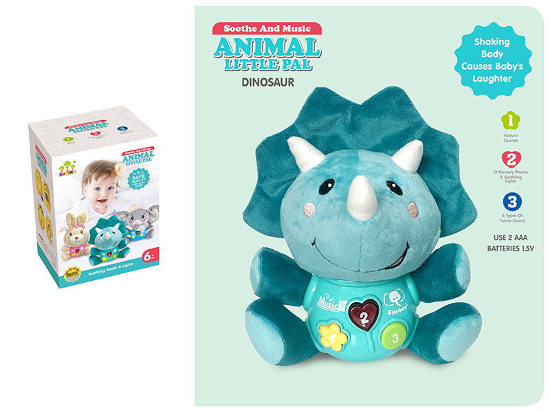 Soothe Plush Toy Dinosaur With Sounds And Music