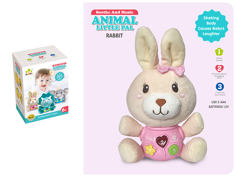 Soothe Plush Toy Rabbit With Sounds And Music