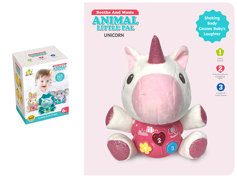 Soothe Plush Toy Unicorn With Sounds And Music