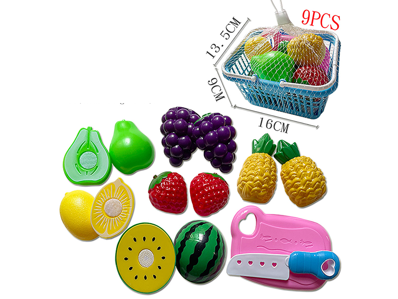 Cutting Fruits Toys Basket Set 9pcs