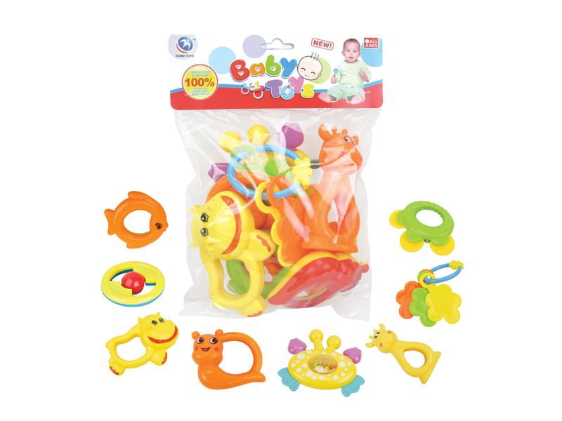 8PCS Baby Rattles